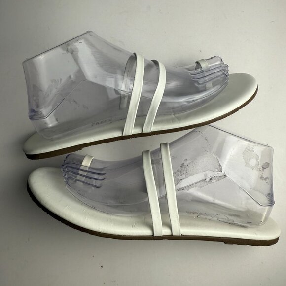 Tkees Leah Sandals Leather Cream Size 9 - Picture 3 of 9